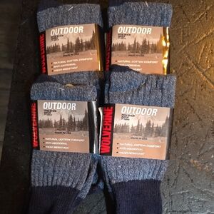 Wolverine Men's Outdoor Athletic Socks - 4 Pair